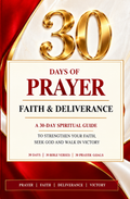 Original red and gold cover of 30 Days of Prayer, Faith & Deliverance